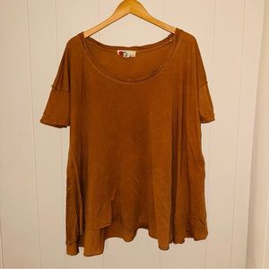 Free People Beach orange flowy top